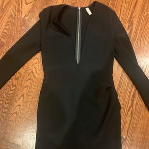 Amazing long-sleeve, deep V LBD! Worn once